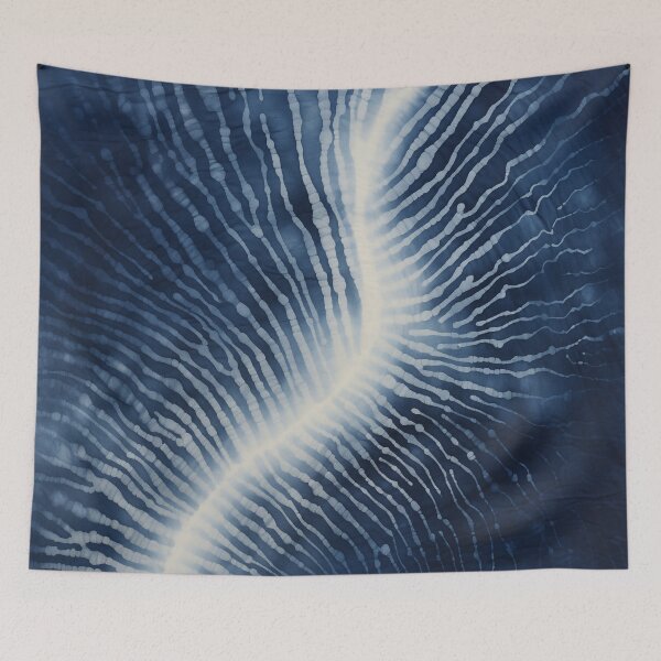 Item preview, Japanese Shibori Indigo Blue and White designed and sold by KsaveraArt.