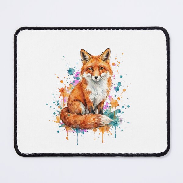 Item preview, Vibrant Watercolor Red Fox Splatter Art Wildlife Design designed and sold by Vibe-Vary.