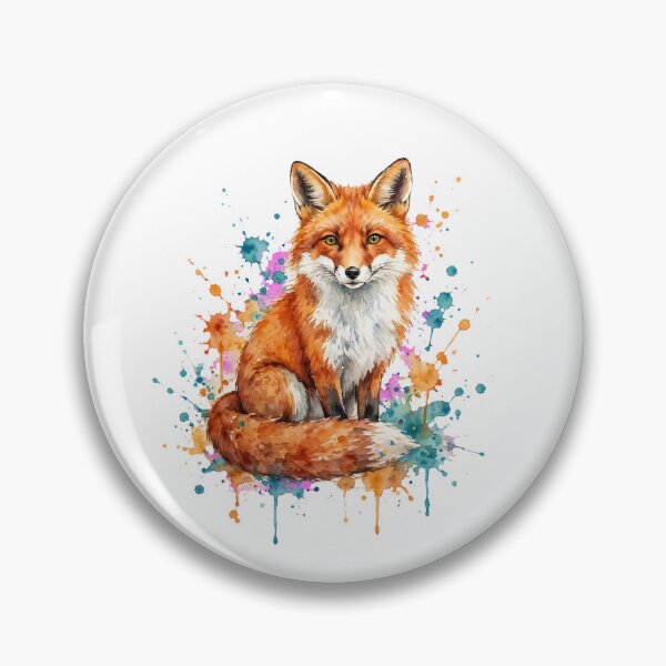 Artikelvorschau, Lebendiges Aquarell-Rotfuchs-Spritzkunst-Wildtierdesign entworfen und verkauft von Vibe-Vary.