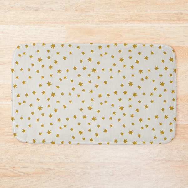 Item preview, Minimal Scattered Non Directional Stars in Off-White and Golden Yellow designed and sold by EliveraDesigns.