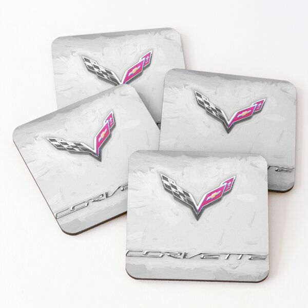 Item preview,  2014 Corvette Stingray Coupe Velocity Yellow Hood Badge Poster designed and sold by RichFrancoCars.