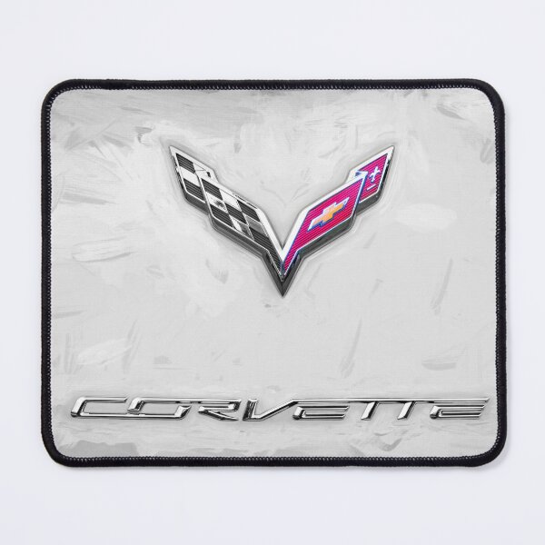 Item preview,  2014 Corvette Stingray Coupe Velocity Yellow Hood Badge Poster designed and sold by RichFrancoCars.