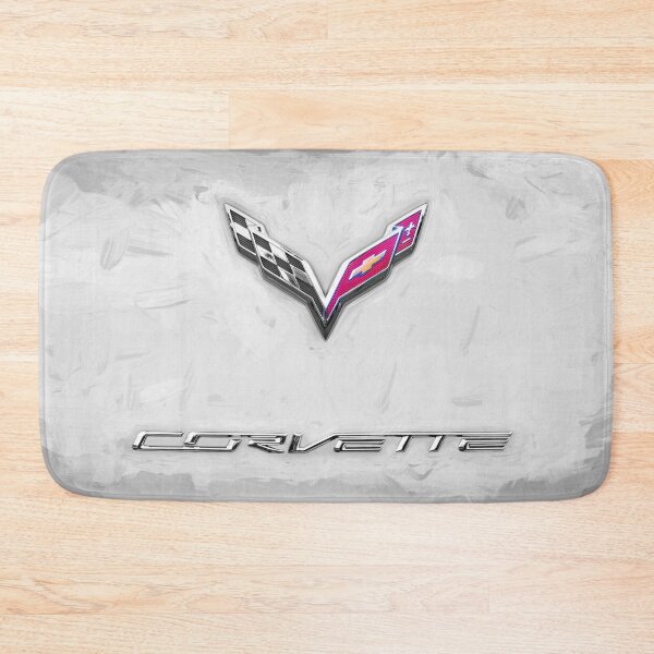 Item preview,  2014 Corvette Stingray Coupe Velocity Yellow Hood Badge Poster designed and sold by RichFrancoCars.