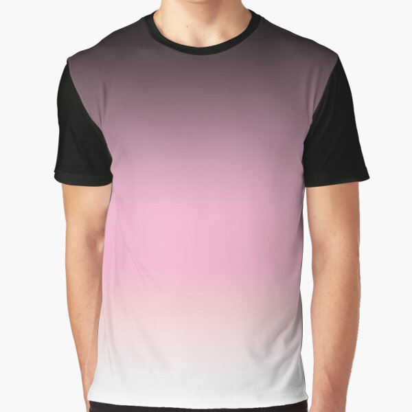 purple and white graphic tee