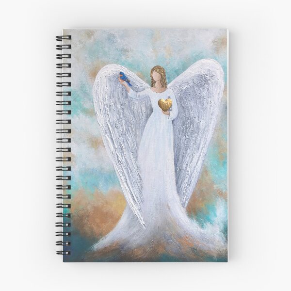 Item preview, Guardian angel  with blue bird designed and sold by Tiffany Roy.