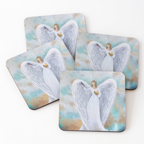 Item preview, Guardian angel  with blue bird designed and sold by Tiffany Roy.