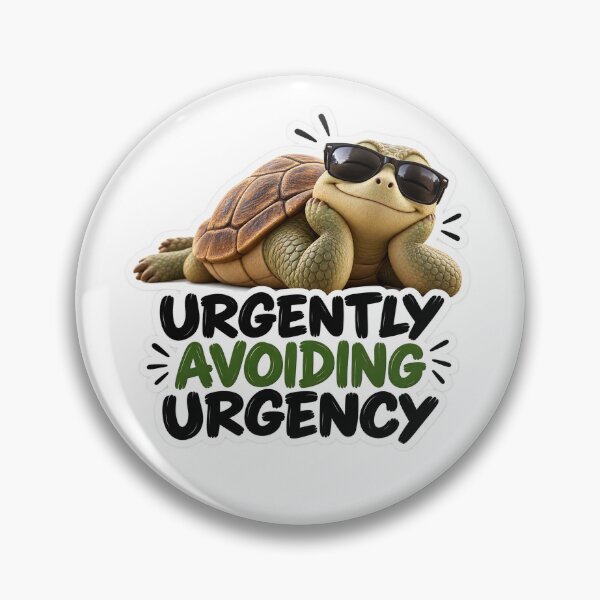 Item preview, Avoiding Urgency – Funny Turtle Sticker designed and sold by biomood.