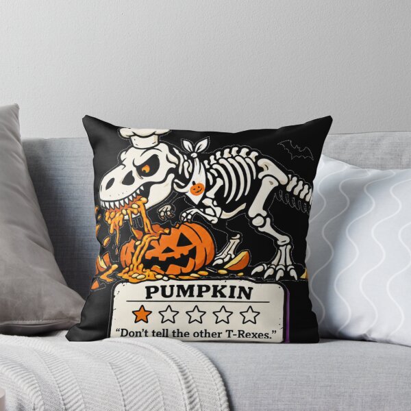 Item preview, Chef T-Rex Skeleton Pumpkin Review - Funny Halloween Dinosaur designed and sold by mnkyride.