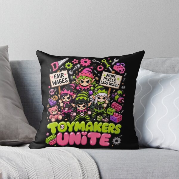 Item preview, Toymakers Unite Funny Political Christmas Elf Graphic Tee designed and sold by Design Vibras.