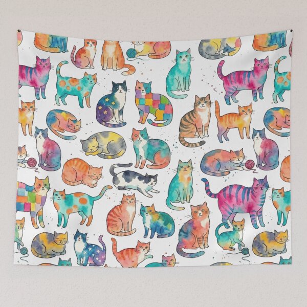 Item preview, Watercolour cats designed and sold by The King's general goods.