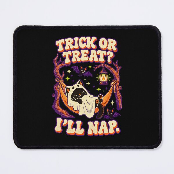 Item preview, Trick or Treat? I’ll Nap - Funny Lazy Halloween Ghost Cat Hammock designed and sold by StudioSand.