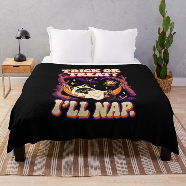 Item preview, Trick or Treat? I’ll Nap - Funny Lazy Halloween Ghost Cat Hammock designed and sold by StudioSand.