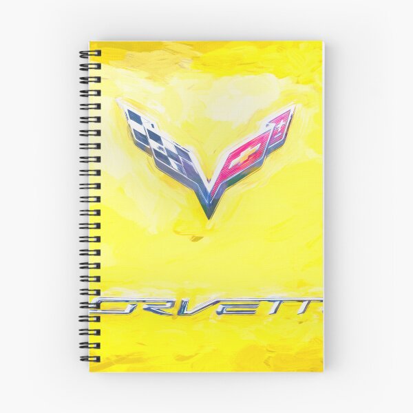 Item preview,  2014 Corvette Stingray Coupe Velocity Yellow Hood Badge Poster designed and sold by RichFrancoCars.