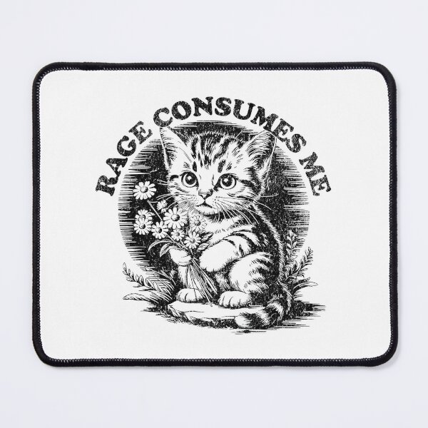 Item preview, Cute Cat with Flower Design Expressing Intense Emotion designed and sold by Yobconcept.