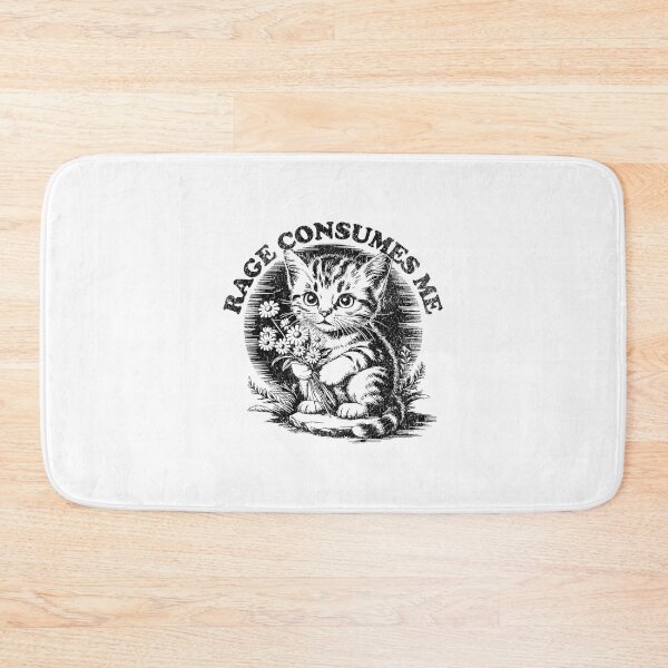 Item preview, Cute Cat with Flower Design Expressing Intense Emotion designed and sold by Yobconcept.