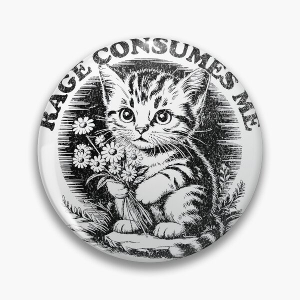 Item preview, Cute Cat with Flower Design Expressing Intense Emotion designed and sold by Yobconcept.