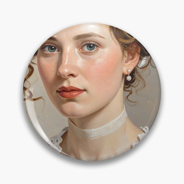 Item preview, Vintage Woman Portrait Oil Painting designed and sold by BetweenForms.