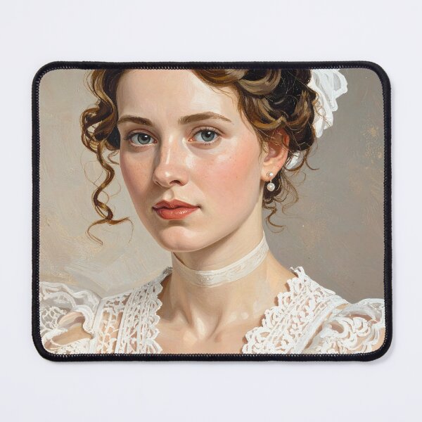Item preview, Vintage Woman Portrait Oil Painting designed and sold by BetweenForms.