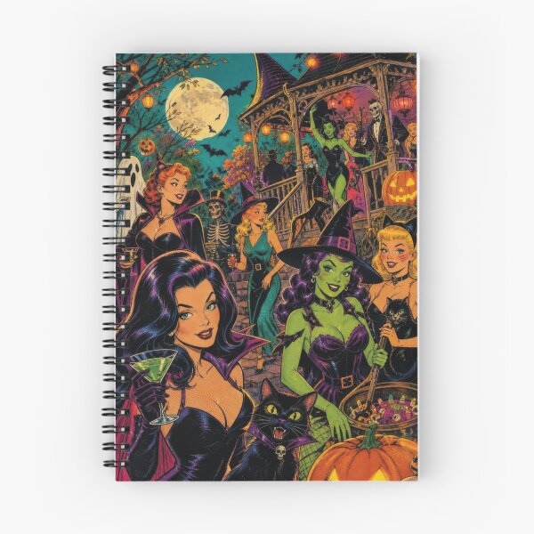 Item preview, Vintage Halloween Party Witches Vampires Comic Kitsch designed and sold by Mauswohn.