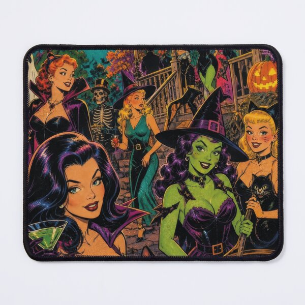 Item preview, Vintage Halloween Party Witches Vampires Comic Kitsch designed and sold by Mauswohn.