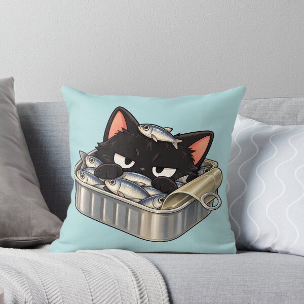 Item preview, Black Cat Sitting in an Open Tin of Sardines designed and sold by Frezcola.