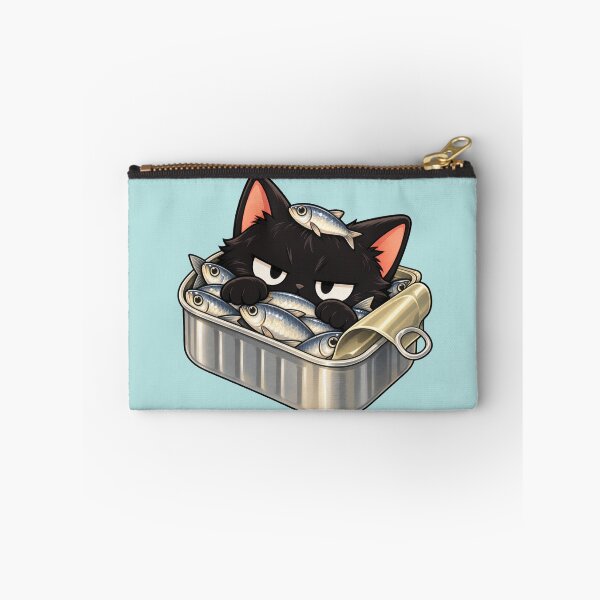 Item preview, Black Cat Sitting in an Open Tin of Sardines designed and sold by Frezcola.
