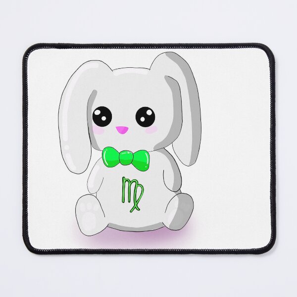 Item preview, Lil Virgo Rabbit - Neon Green designed and sold by DoodlesbyEllieE.