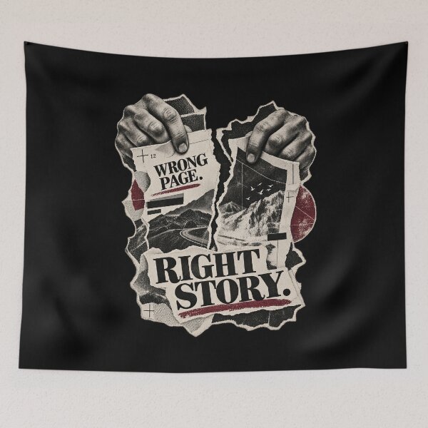 Item preview, Wrong Page, Right Story – Torn Editorial Collage designed and sold by Anyshca.