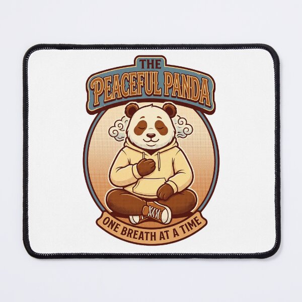 Item preview, Peaceful Panda Breathing Mascot Print designed and sold by NullSpacePrints.