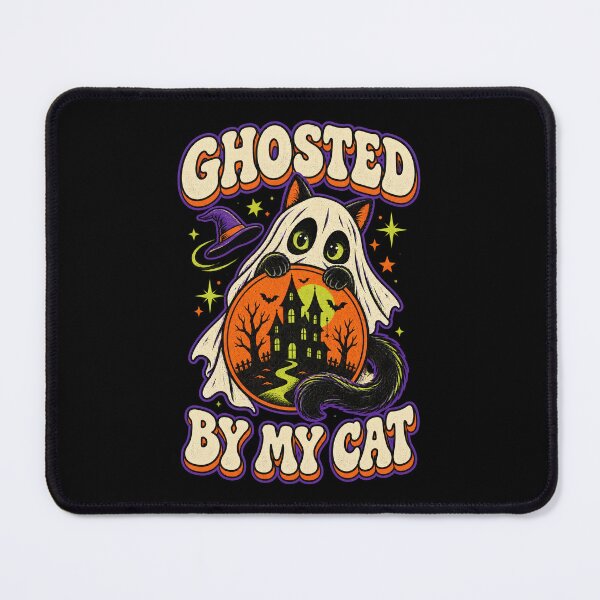 Item preview, Ghosted By My Cat - Retro Halloween Haunted House Moon Graphic designed and sold by StudioSand.