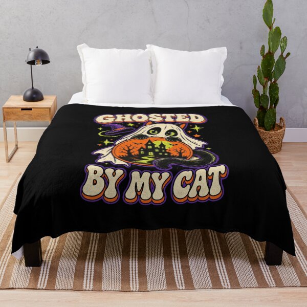 Item preview, Ghosted By My Cat - Retro Halloween Haunted House Moon Graphic designed and sold by StudioSand.