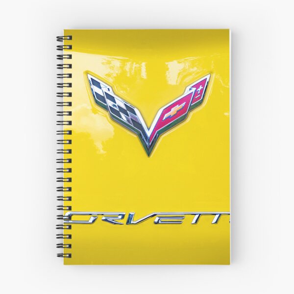 Item preview,  2014 Corvette Stingray Coupe Velocity Yellow Hood Badge Poster designed and sold by RichFrancoCars.