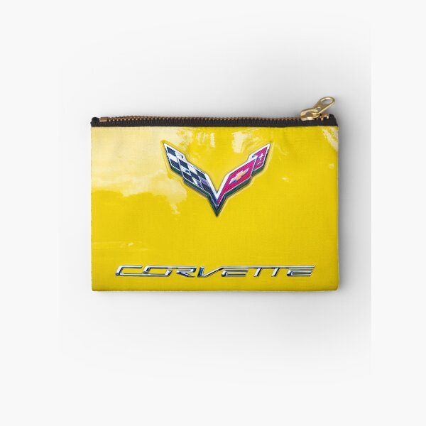 Item preview,  2014 Corvette Stingray Coupe Velocity Yellow Hood Badge Poster designed and sold by RichFrancoCars.