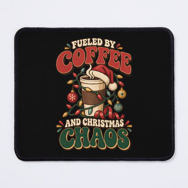 Item preview, Fueled by Coffee and Christmas Chaos – Funny Holiday Design designed and sold by Bawek85Designs.