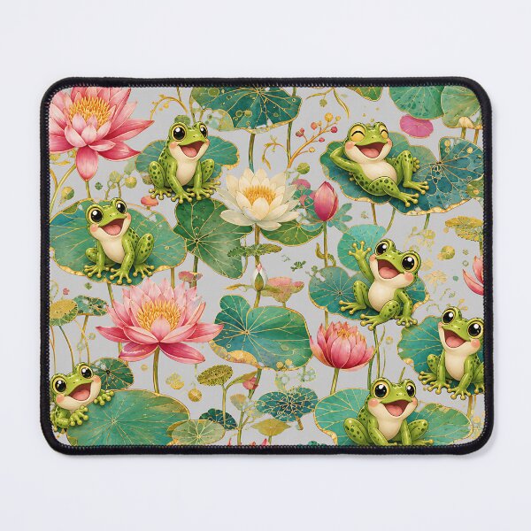 Item preview, Cute Vintage Frogs Lily Pad Garden designed and sold by Rosie's Wildflower Boutique.