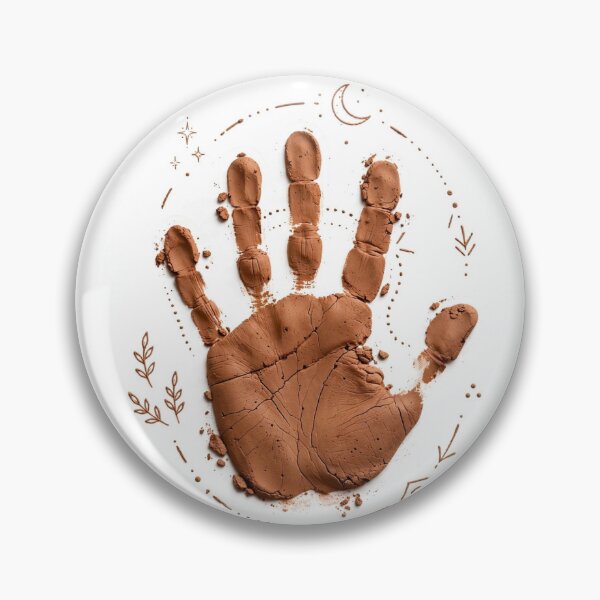 Item preview, Hand Imprint Clay Art — Spiritual Boho Earth Handprint designed and sold by Mahesh  Tolani.
