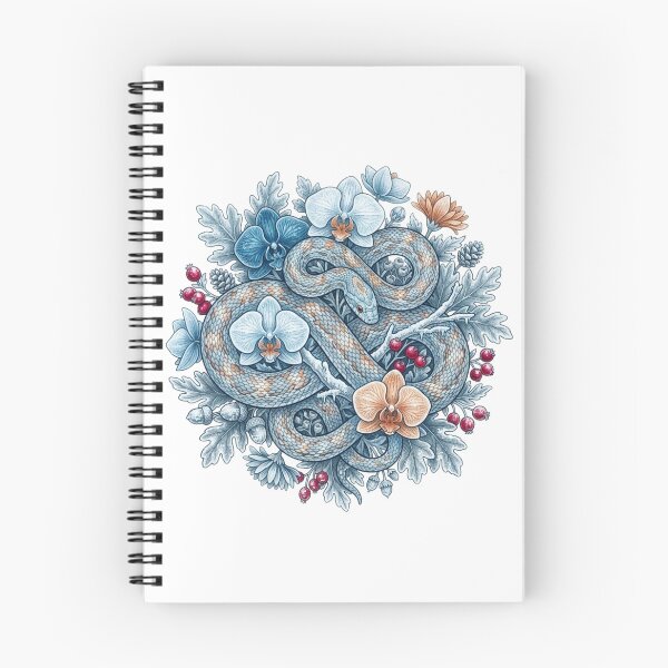 Item preview, Winter Botanical Corn Snake Orchid & Berry Wreath Design designed and sold by BirdsnStuff.