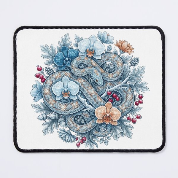 Item preview, Winter Botanical Corn Snake Orchid & Berry Wreath Design designed and sold by BirdsnStuff.