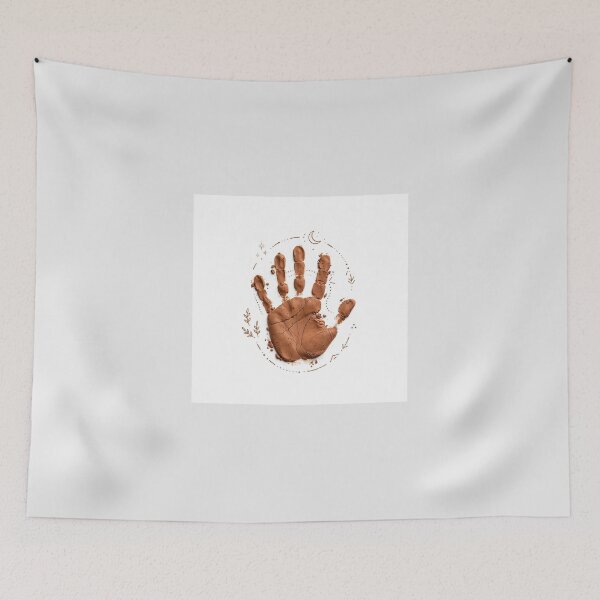 Item preview, Hand Imprint Clay Art — Spiritual Boho Earth Handprint designed and sold by Mahesh  Tolani.