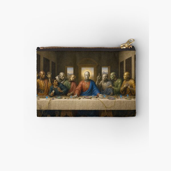 Item preview, The Last Supper of AI Cyberpunk Renaissance Wall Art designed and sold by DMarquiseArt.