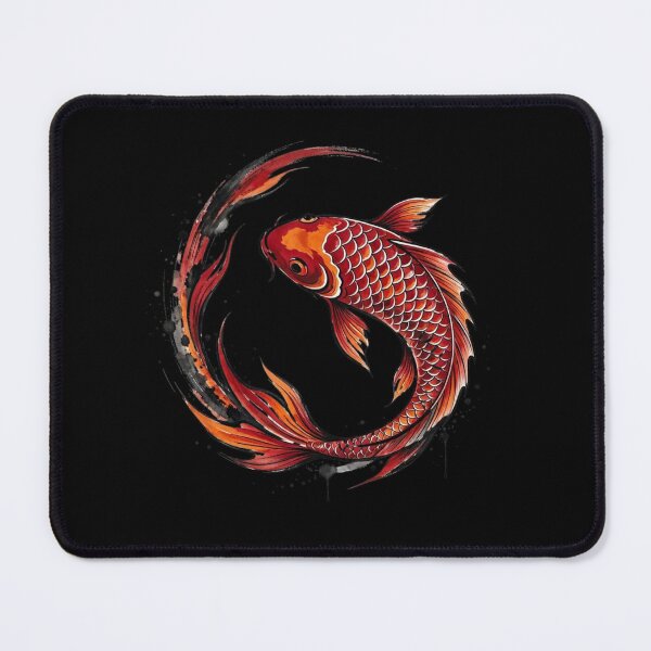 Item preview, Fire Koi Fish Art, Red Orange Watercolor designed and sold by gkhanco.