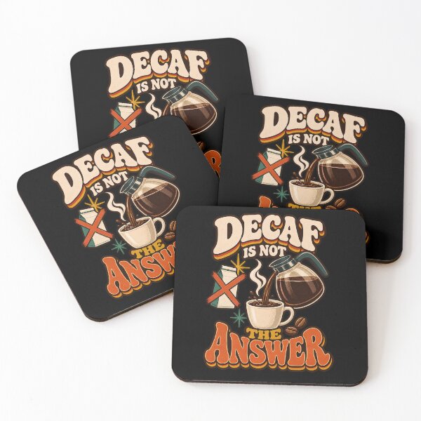 Item preview, Decaf Is Not the Answer – Funny Retro Coffee designed and sold by Bawek85Designs.