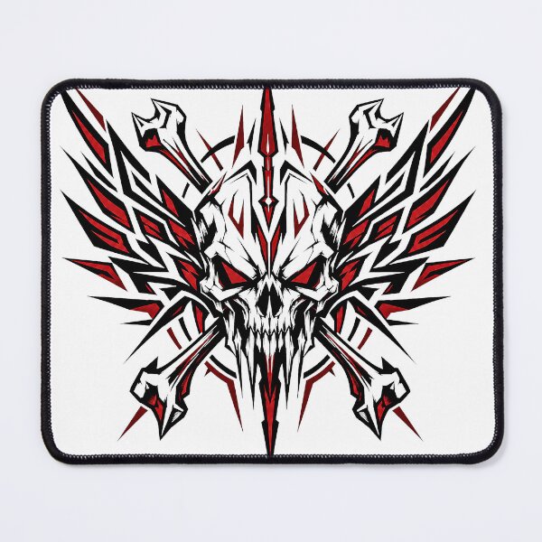 Item preview, Red Cyber Skull Gothic – Dark Metal Skull Streetwear Design designed and sold by Grapyziip.