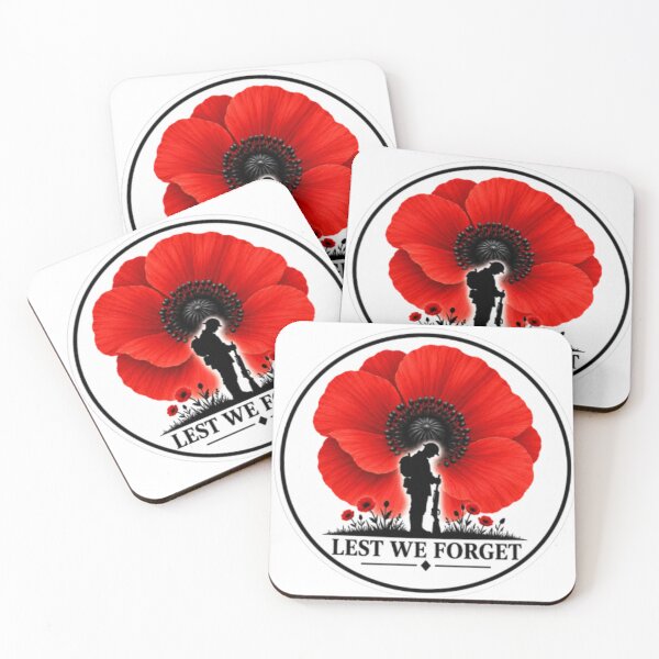 Item preview, Lest We Forget Remembrance Emblem designed and sold by FullBoatDesign.