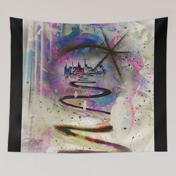 Item preview, Pastel Galaxy Castle Art — Dreamy Cosmic Inspiration designed and sold by Jackie Gatzmer.