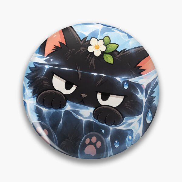 Item preview, Black Cat Trapped Inside a Melting Ice Cube designed and sold by Frezcola.