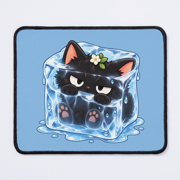 Item preview, Black Cat Trapped Inside a Melting Ice Cube designed and sold by Frezcola.