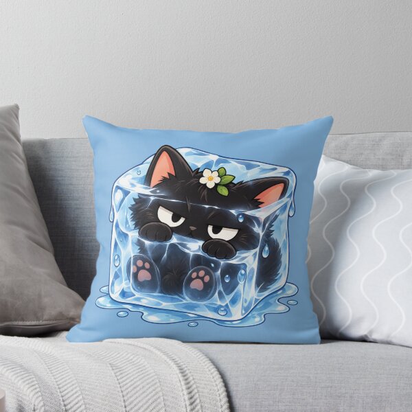 Item preview, Black Cat Trapped Inside a Melting Ice Cube designed and sold by Frezcola.