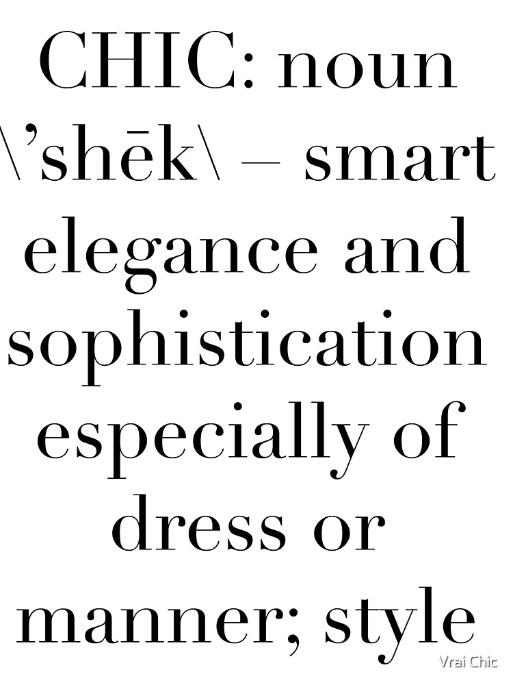 "Definition of Chic (Serif) Hipster/Trendy/Tumblr Typography" Scarf