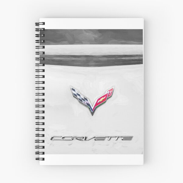 Item preview,  2014 Corvette Stingray Coupe Velocity Yellow Hood Badge Poster designed and sold by RichFrancoCars.